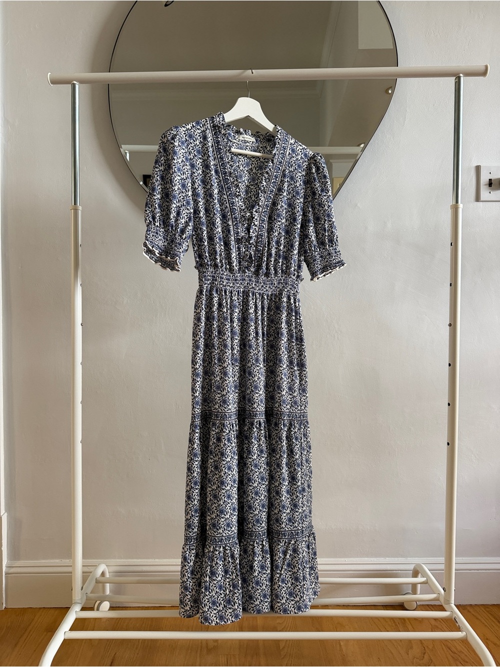 Max Studio Blue Floral Midi Dress